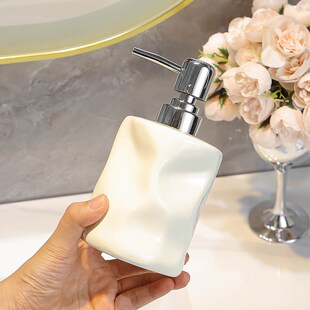 奶油风网红洗手液分装瓶子卫生间台陶瓷摆件沐浴乳液酒店商用轻奢