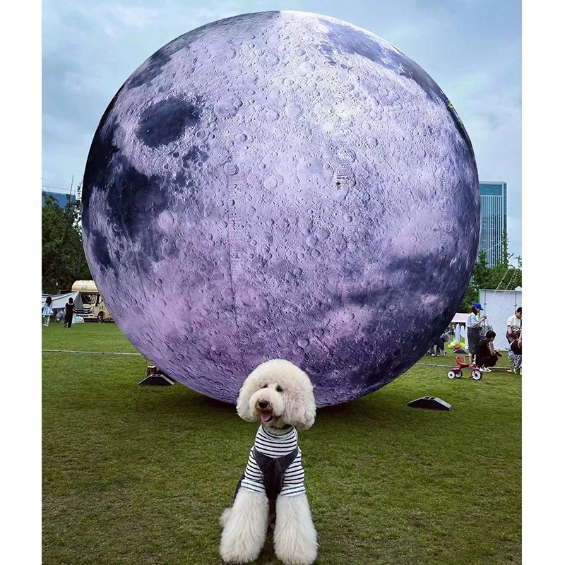 充气发光月球气模定制玉兔太空宇航员星球音乐会中秋商场美陈装置