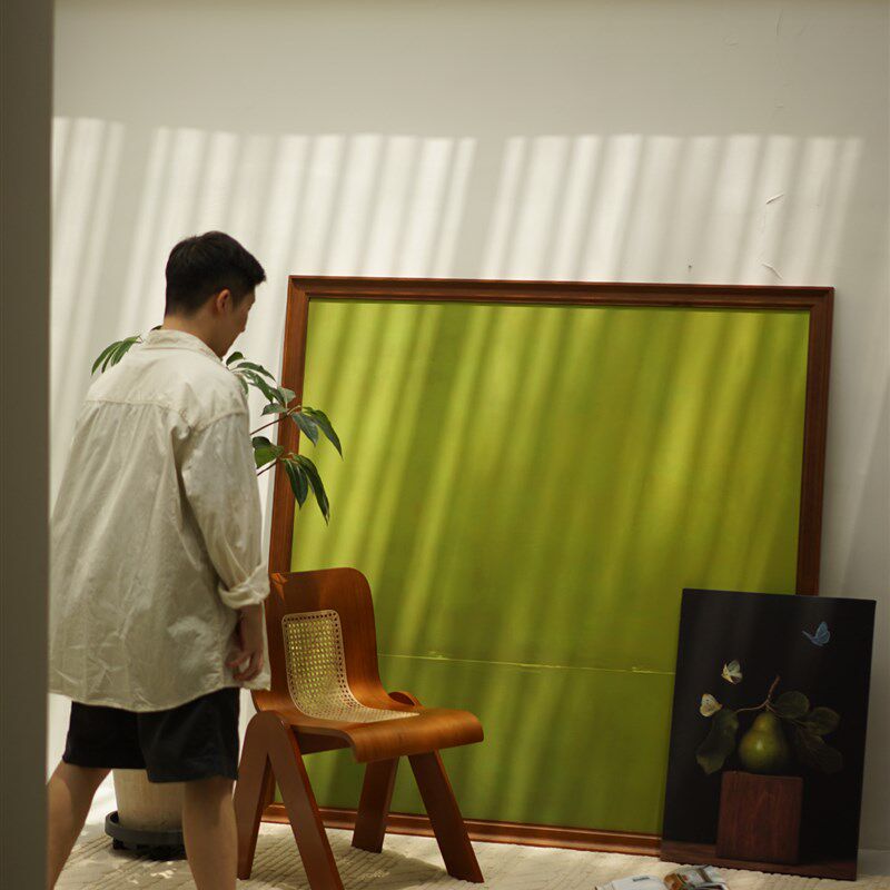 集木室物所/春辰绿影挂画装饰画客餐厅入户玄关沙发背景墙落地画