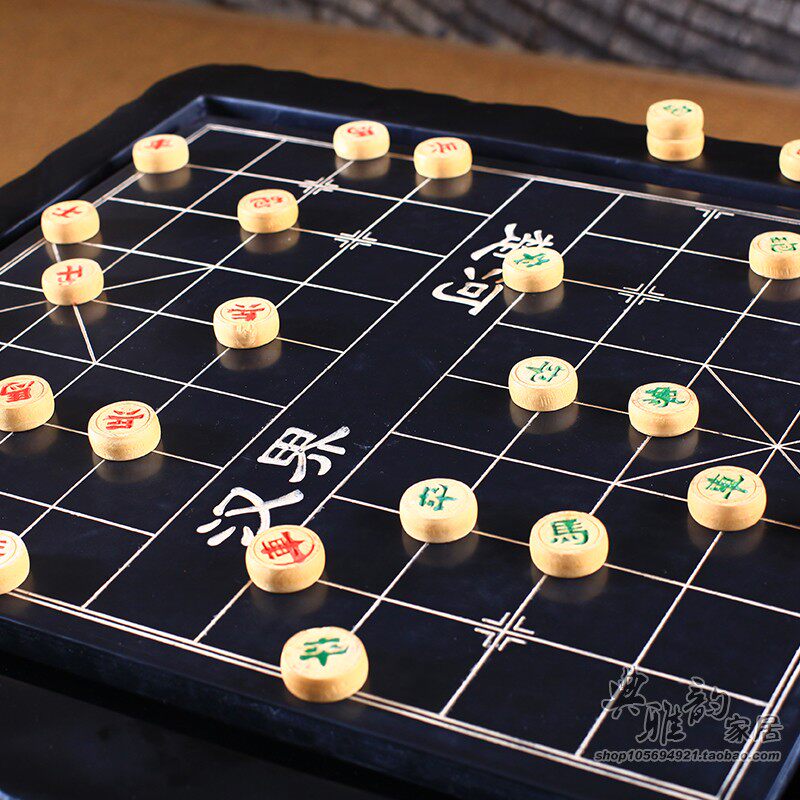 新中式仿古工艺家具 茶庄客厅复古 功夫茶几 象棋围棋双面对弈