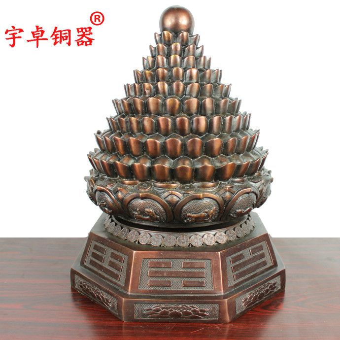 宇卓铜器纯铜元宝黄铜元宝铜多层元宝摆件铜工艺品