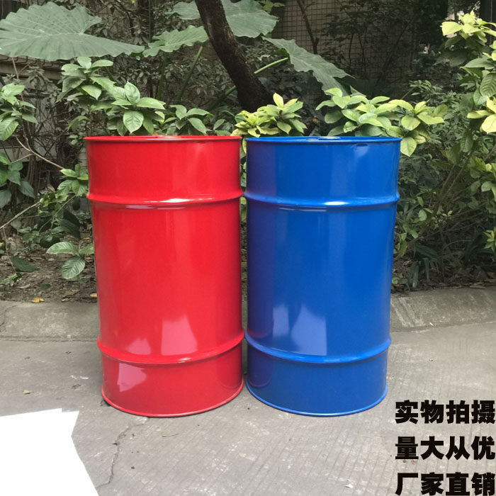 100升加厚汽油桶 蓝色柴油桶铁皮油桶 适用汽车备用油箱 网U红风