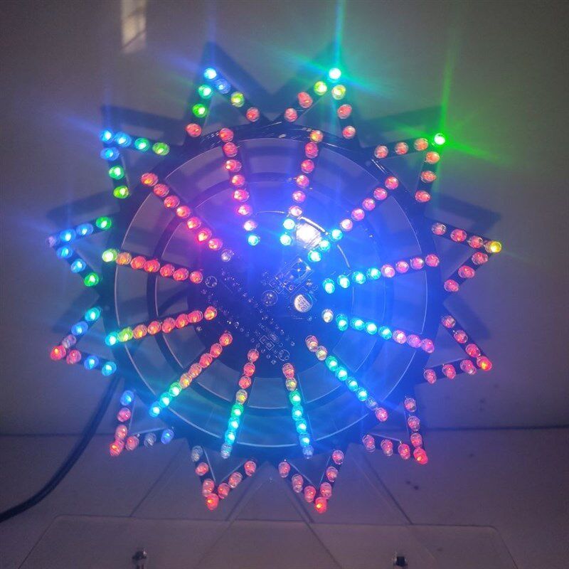 成品七彩炫酷动画LED电动旋转摩天轮diy成品 电子元件diy焊接制作