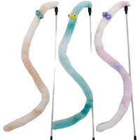 Cat toys, colorful cloth strips, cat teaser sticks, cat elastic rods, interactive training, long-tailed striped cat teaser sticks, pet supplies thumbnail 6