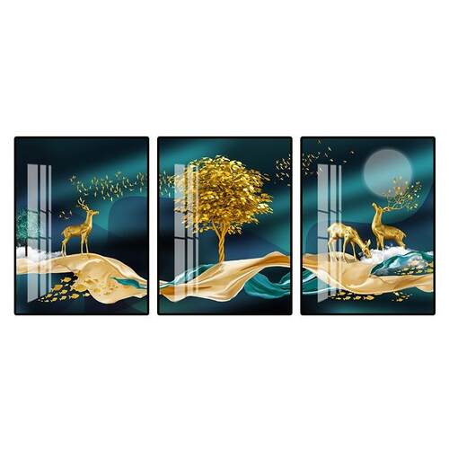 新品大门墙挂画入户门进门口主卧室床头背景墙壁画客厅大尺寸玄关