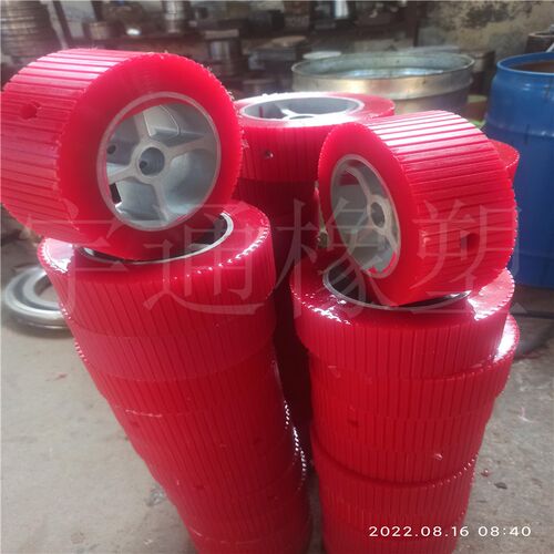 耐高温聚氨酯胶轮送带手动t支架送料压机械木工配件手提封边机脚