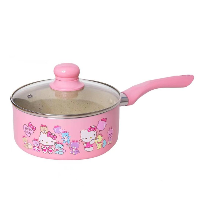 可爱卡通宝宝专用锅辅食r锅婴儿米糊蒸煮煎专用一体锅不粘锅小奶
