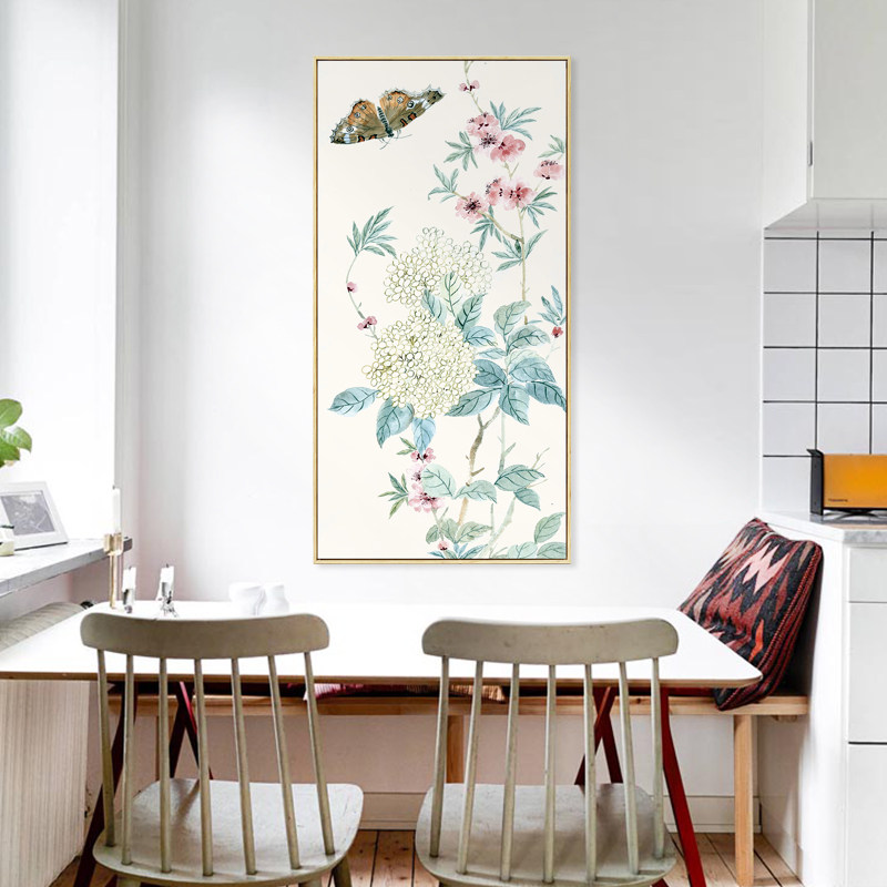 水墨宣言 鸟语花香客厅装饰画背景墙挂画玄关过道墙画田园风格画