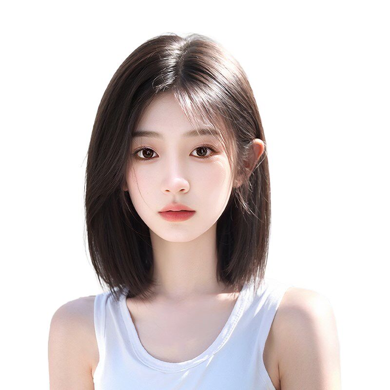 递针假发女片头顶真发高颅顶遮白发蓬松增发量隐形无痕刘海补发片