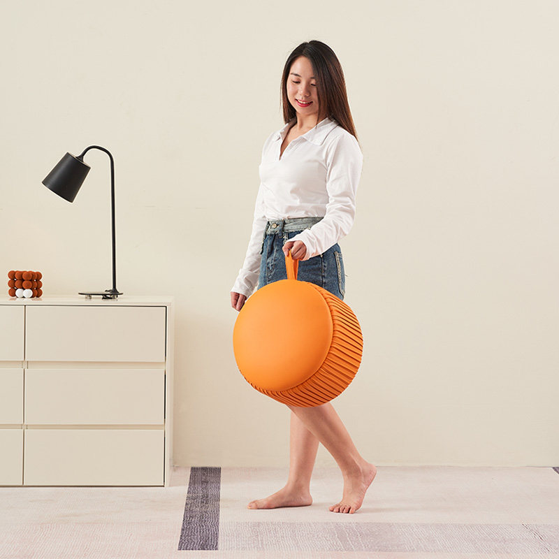 客厅小凳子家用矮凳皮墩子茶几沙发凳脚凳门口换鞋凳圆凳子可叠放