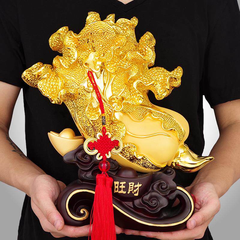 招财白菜摆件家居客厅元宝金蟾摆设店铺办公室装饰品乔迁开业礼品