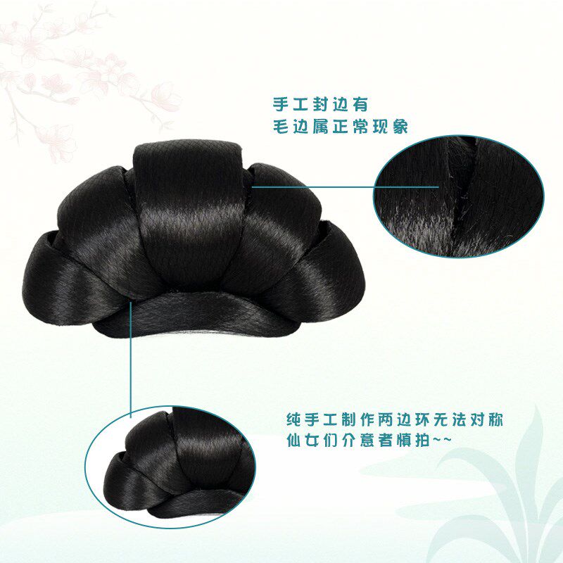 南瓜假发包甜甜圈复原款唐风贵妃凤冠髻新娘汉服软底假发发髻发包