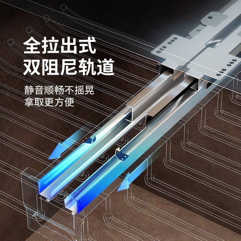 衣柜内置裤架伸缩家用抽拉式柜内阻尼顶侧装防滑单排多功能裤抽架
