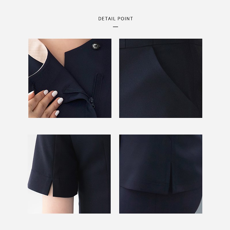 美容院工作服女足疗技师工作服美容师护士服夏季工装职业气质套装