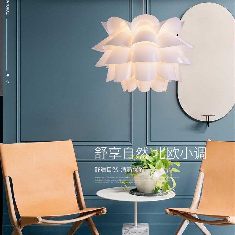 简约北欧创意百合莲花吊灯餐厅卧室客厅书房过道阳台怡家荷花吊灯