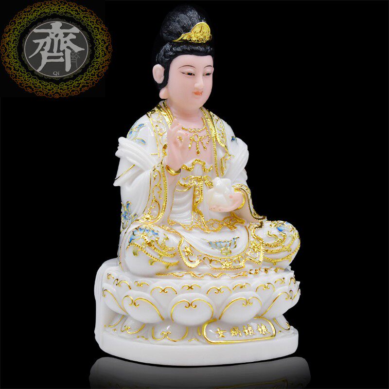 包邮女娲娘娘神像汉白玉补天娲皇大地之母女阴娘娘12寸16家用供奉