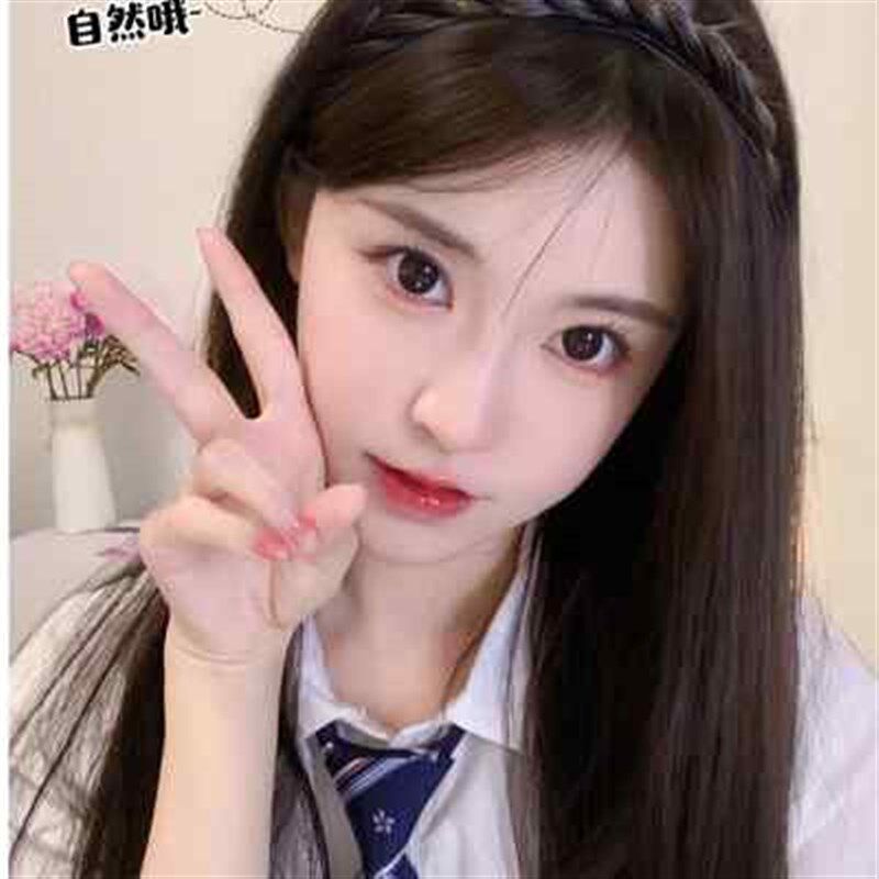 假发女长发麻花辫子发箍女高颅顶一体G假发u型半头套长直发假发片