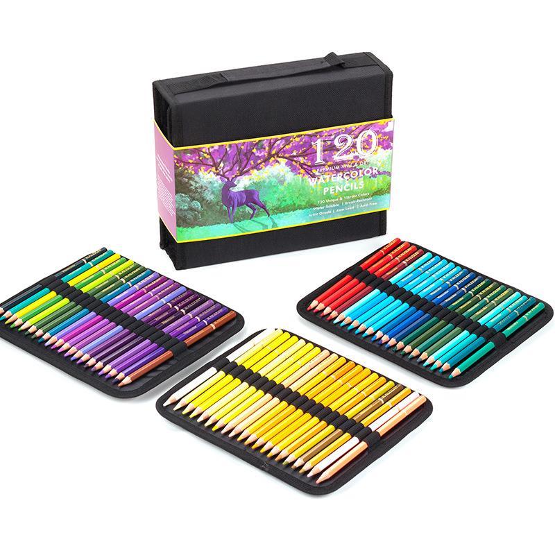 新品120色彩铅套装初学者G手绘画笔水溶性彩色铅笔