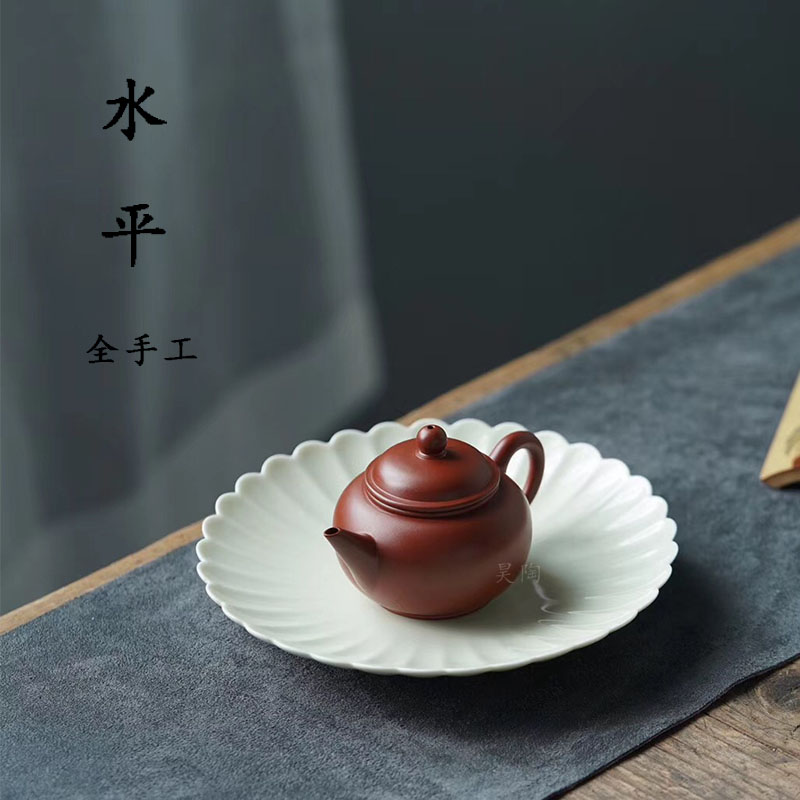 【昊陶】 水平壶真正全手工 x小煤窑朱泥小品 宜兴原矿紫砂壶传统