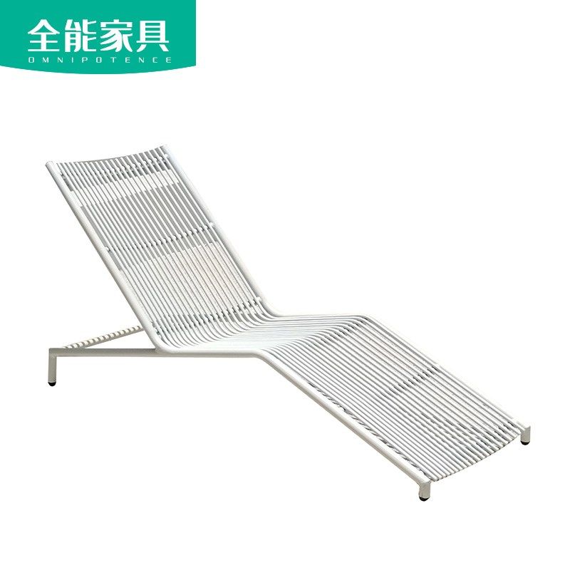 户外躺床别墅庭院泳池边躺椅花园休闲室外露天网红民宿防水躺床椅