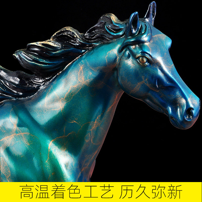 志在千里纯铜马摆件工艺品招财客厅马到成功酒柜玄关办公室装饰品