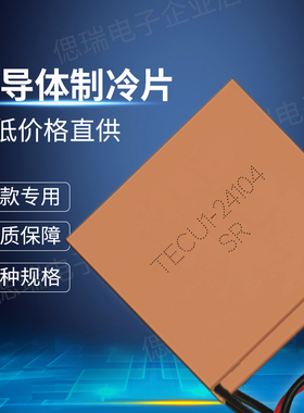 TECu1-24104 纯紫铜制冷片制冷器24V快速导热致冷芯片40*40*1.9MM