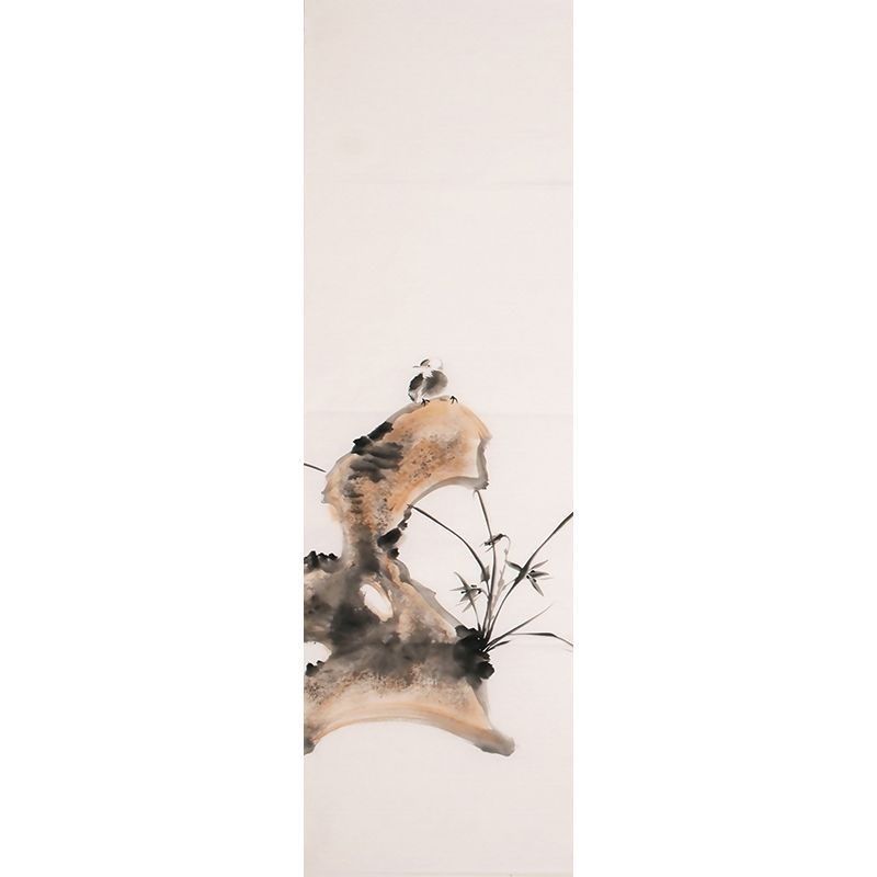 半透明花鸟莲花双面透景屏风纱中式卷帘隔断帘挂帘窗帘透光纱帘