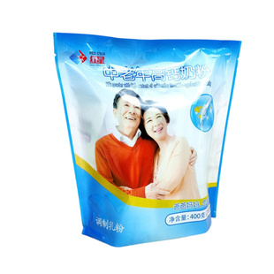 红星中老年高钙奶粉400gx5袋无添加蔗糖中老年奶粉成人奶粉