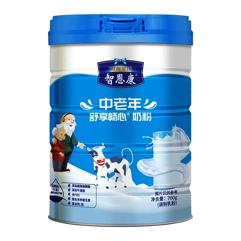 智恩康中老年奶粉舒享畅心奶粉700g罐装配方高钙无蔗糖老年人营养图片