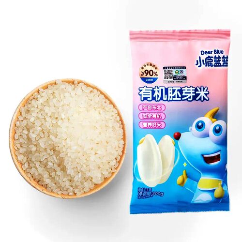 小鹿蓝蓝有机胚芽米300g营养氨基酸大米谷物米软糯香甜粥米易糊化