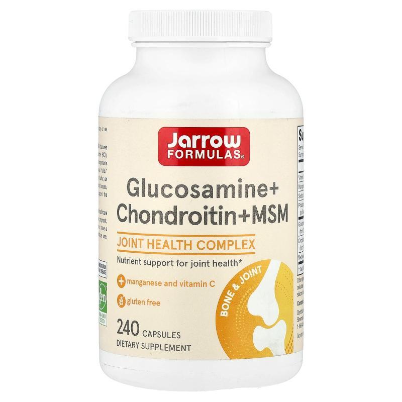 JARROW杰诺葡萄糖胺+软骨素+MSM含锰和维生素C关节骨骼健康图片