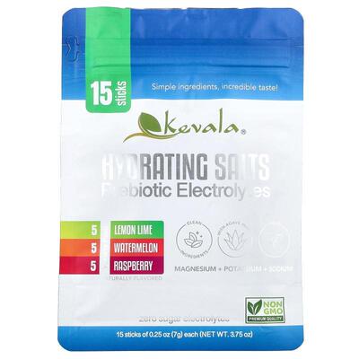 Kevala,Hydrating Salts, Prebiotic Electrolytes, Variety Pack