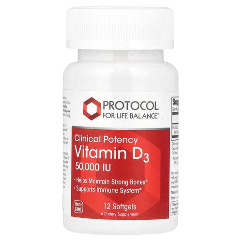 Protocol for Life Balance,维生素 D3，1,250 微克（50,000 国际