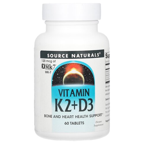 Source Naturals/源美维生素K2+D3维生素 D3 与 K2睡前充实间隙