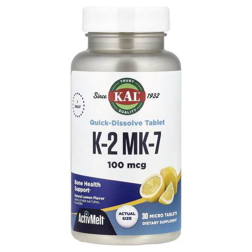 KAL K-2 MK-7天然柠檬维生素K2MK7上午与午间慢享恬静温和相伴