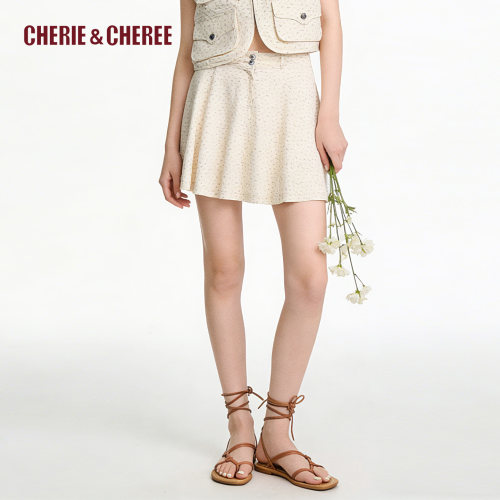 CHERIE&CHEREE26夏及膝梭织半身裙短裙女CC6WLX2Z019