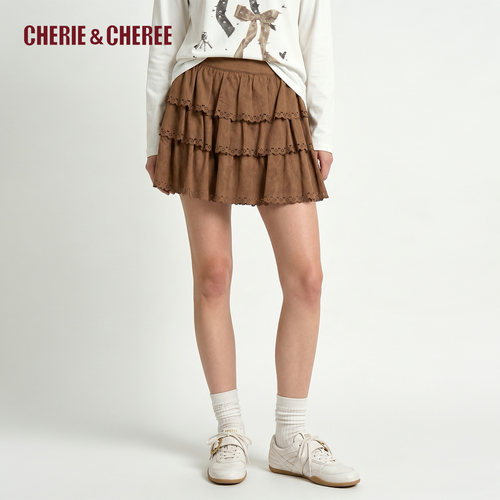 CHERIE&CHEREE26夏层次荷叶边蛋糕短裙CC6WDX4Z216