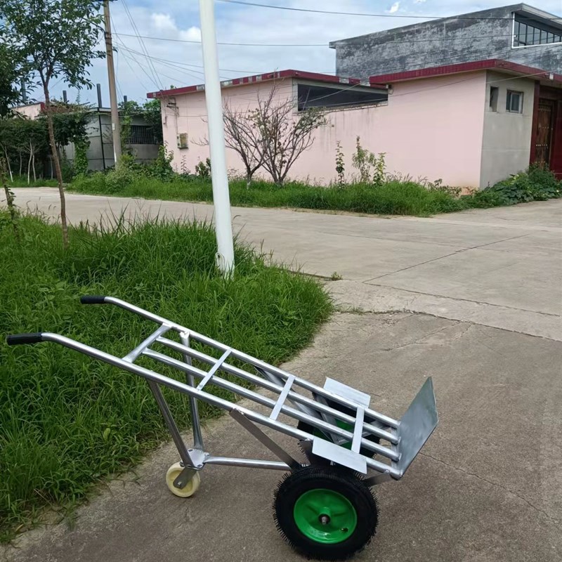 轻快老虎车两轮手推车家用手拉车大轮拉货车工地搬运车送货小推车