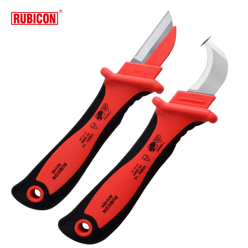 日本正品RUBICON罗宾汉绝缘电缆直弯刃电工剥皮刀剥皮器REV-K8/8A