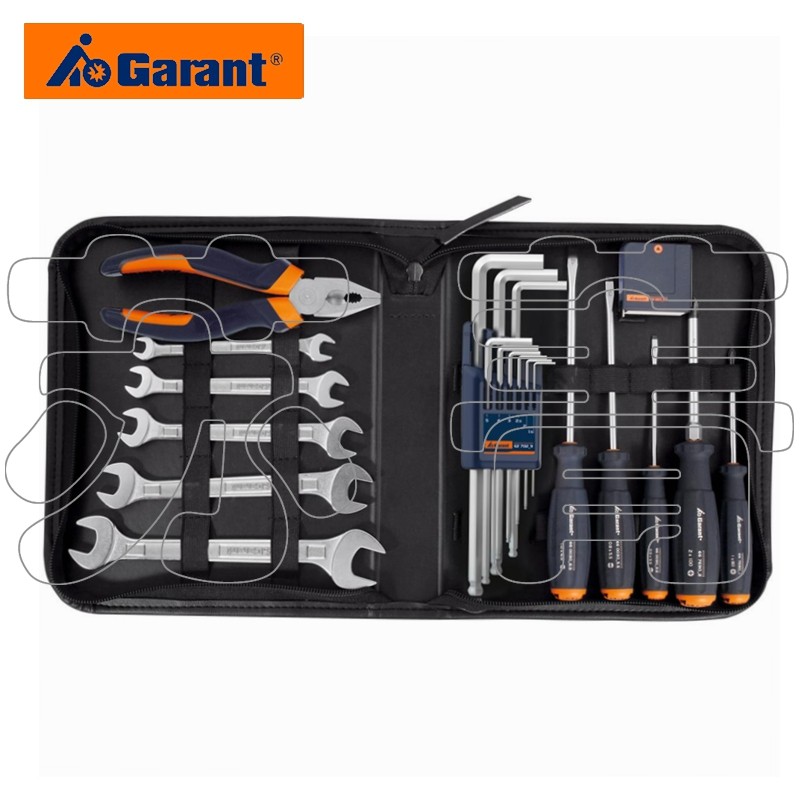 德国霍夫曼GARANT内六角螺丝刀卷尺开口扳手老虎钳工具21件套装