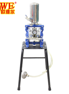 台湾欧维尔AS-15隔膜泵 20mm铝合金4分气动双隔膜泵/油漆泵/泵浦