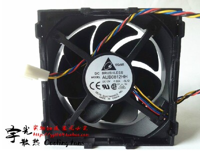 台达 8025 12V 0.32A AUB0812HH 4线温控 8CM机箱散热设备风扇