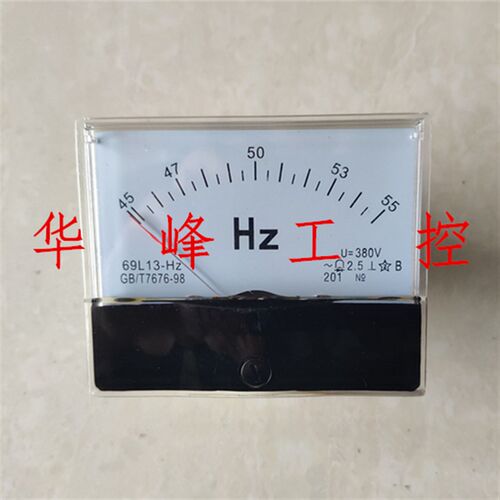 69L13 45-55HZ 380V 发电机交流频率表 赫兹表 80*65