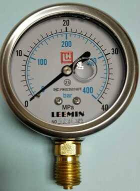 黎明耐震振压力表 ytn-63i 40mpa 400bar leemin 60-68MM