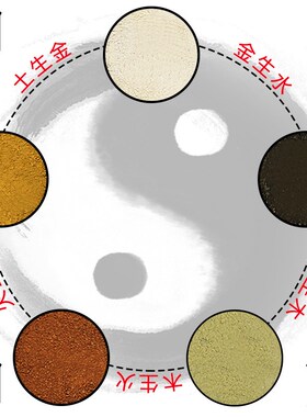 天然五色土摆件家用厨房西北角火烧天门缺角补角非昆仑山五方土