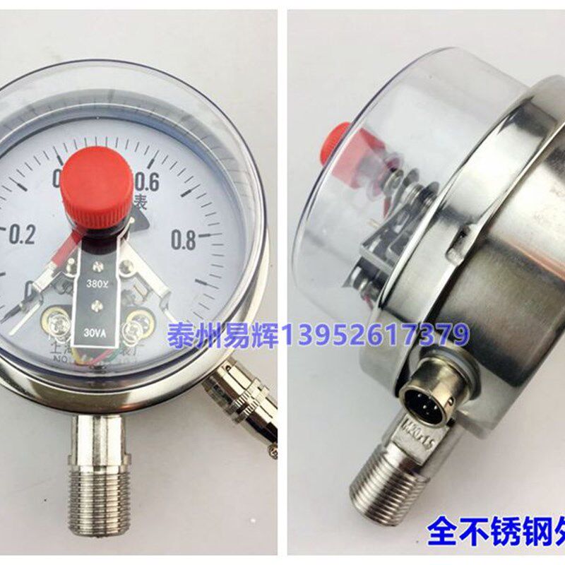 YXC-100BF 1Mpa 全不锈钢磁助式电接点压力表 防腐氨用压力表