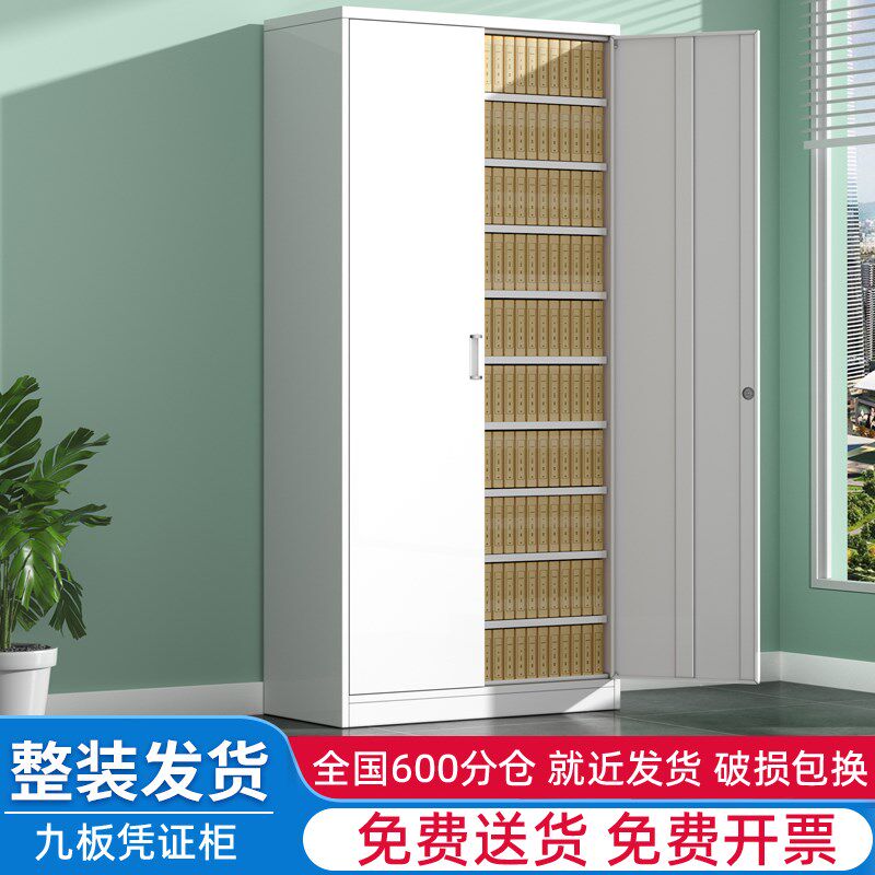 九板凭证柜会计收纳柜财务档案柜资料柜文件柜办公室带锁铁皮柜子