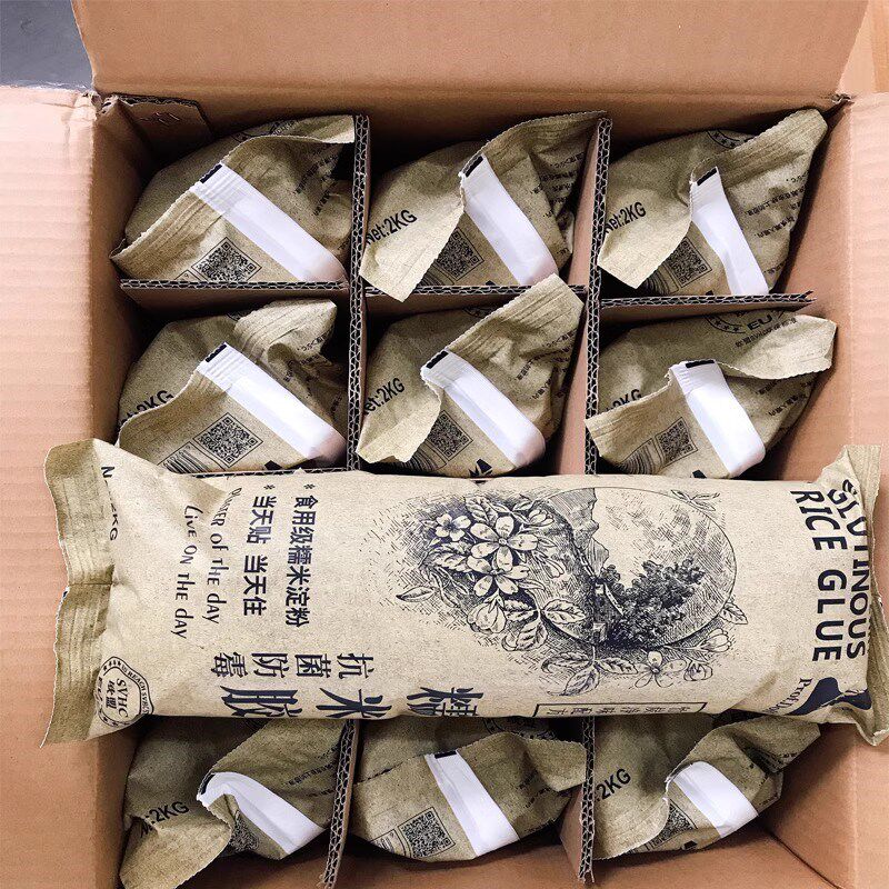 糯米胶墙布胶壁纸胶墙纸胶整箱整件12包工程厂家净味遮盖白色基膜