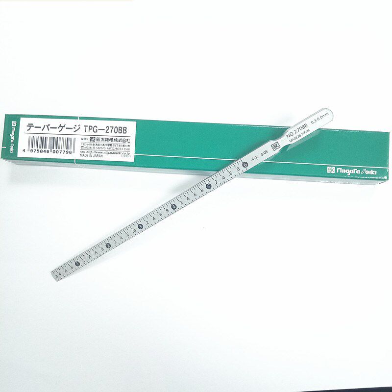 日本SK高精度锥形尺TPG-270BB斜度规塞规锥度规塞尺间隙尺0.3-6MM
