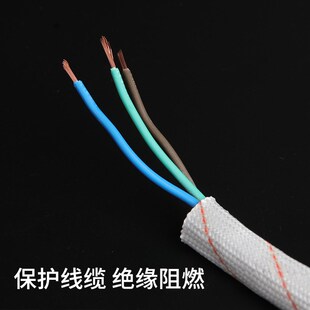 玻璃纤维管绝缘高温电线套管电工软管加厚黄腊管阻燃1-60MM1